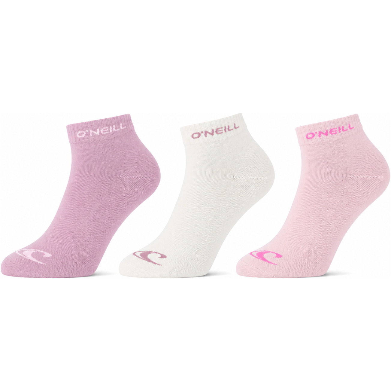 2025 O'Neill Sneakers Socks 3-Packs 201033002 - Skygger / Marshmallow / Lys Lilla